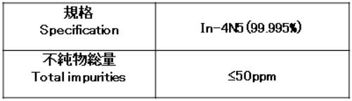 インジウム　ワイヤ-Spe