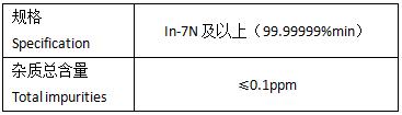 Super High Purity Indium (MBE)-Specification